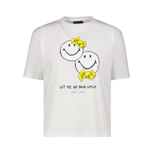 WHITE DOUBLE HAPPY TEE