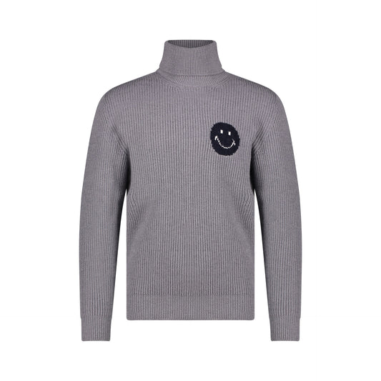 GREY FISHERMAN''S SMILE TURTLENECK